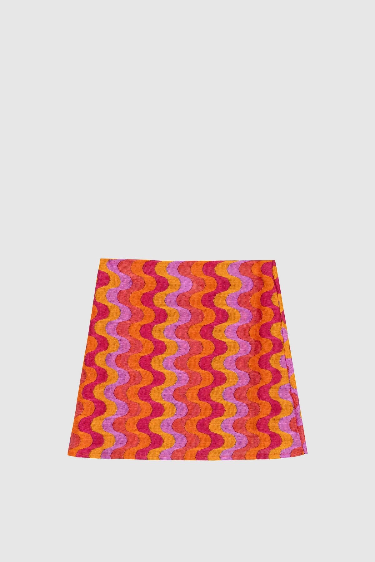 Coral Candy coral and pink halter crop top and mini skirt set, view 6