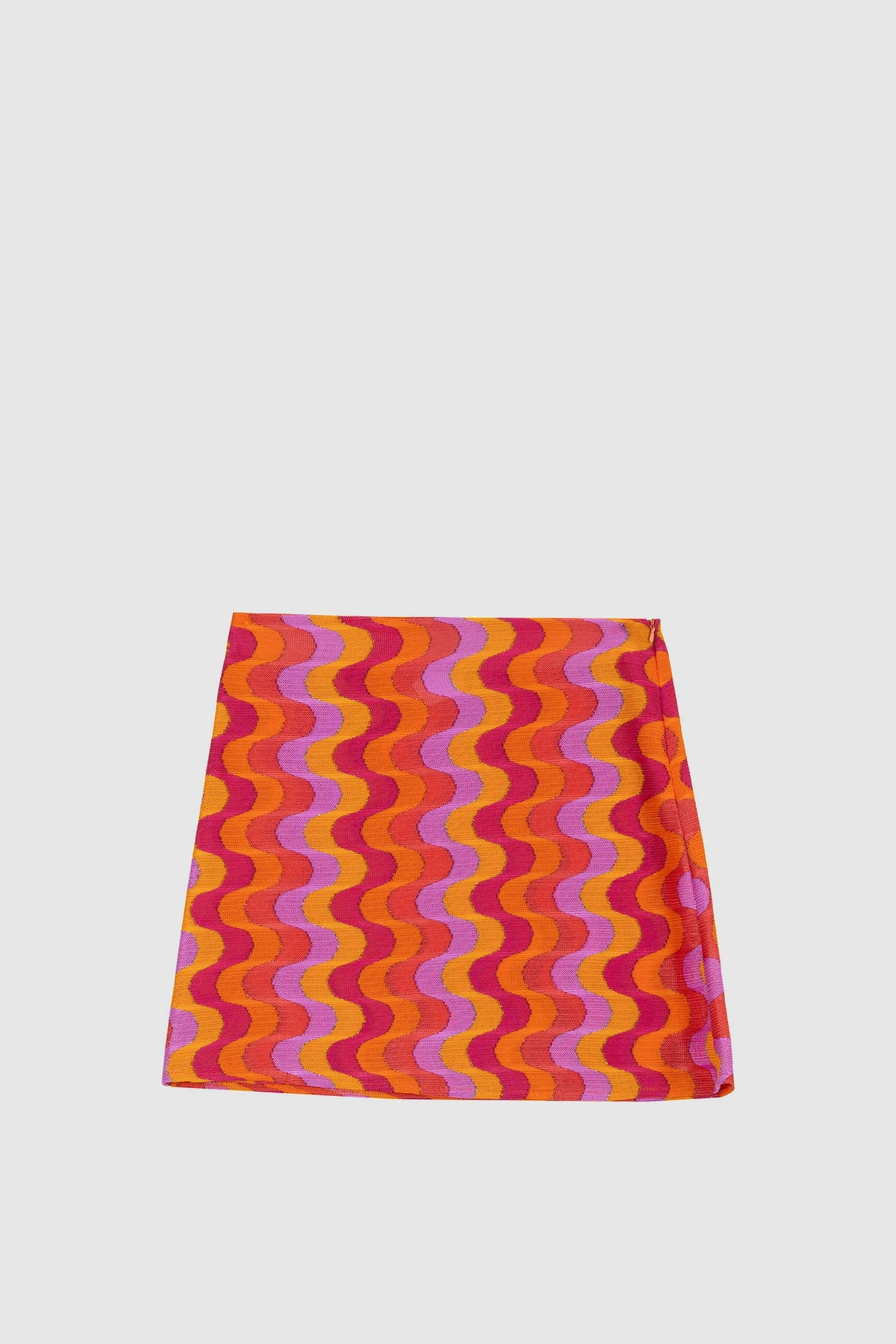 Coral Candy coral and pink halter crop top and mini skirt set, view 8
