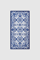 Blue Blanc blue and white table cloth 140x280, front view