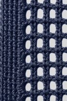 Handmade navy metallic crochet daily bag, view 5